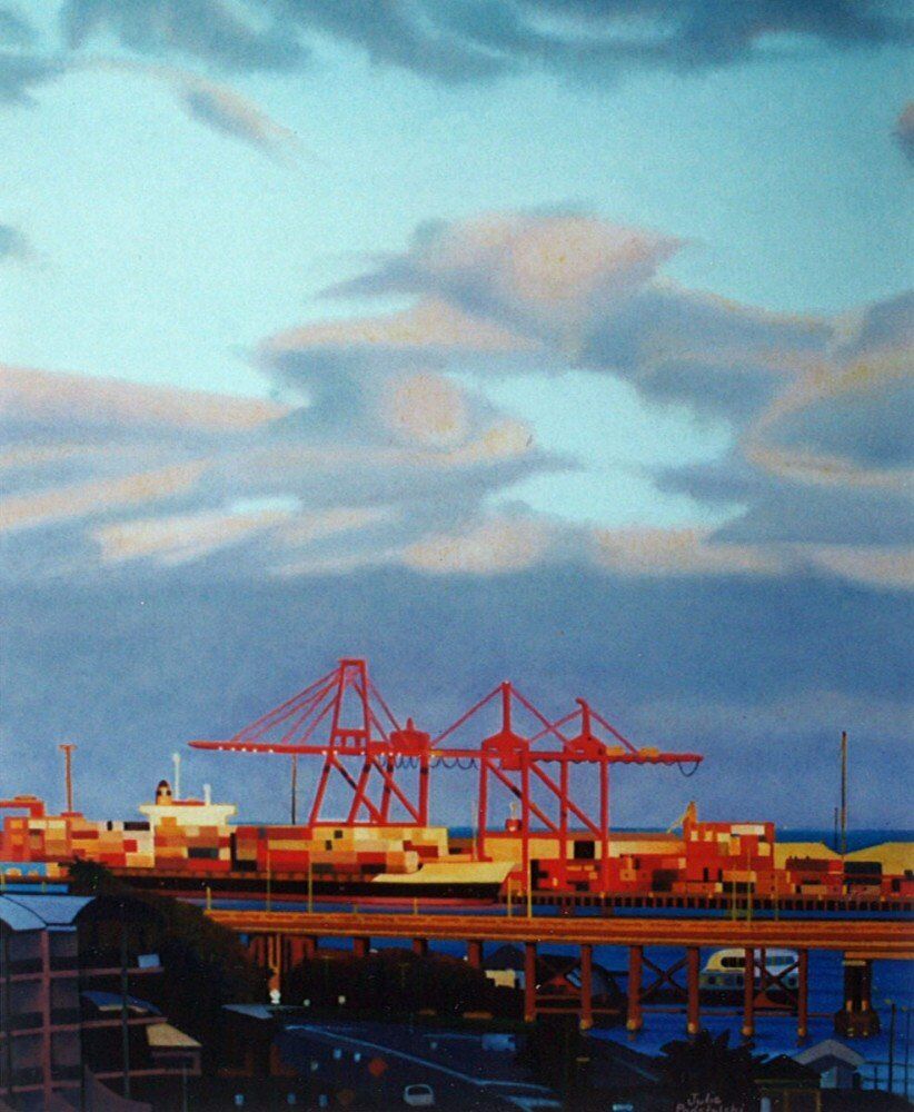 Harbour Lights - oil painting by Julie Podstolski