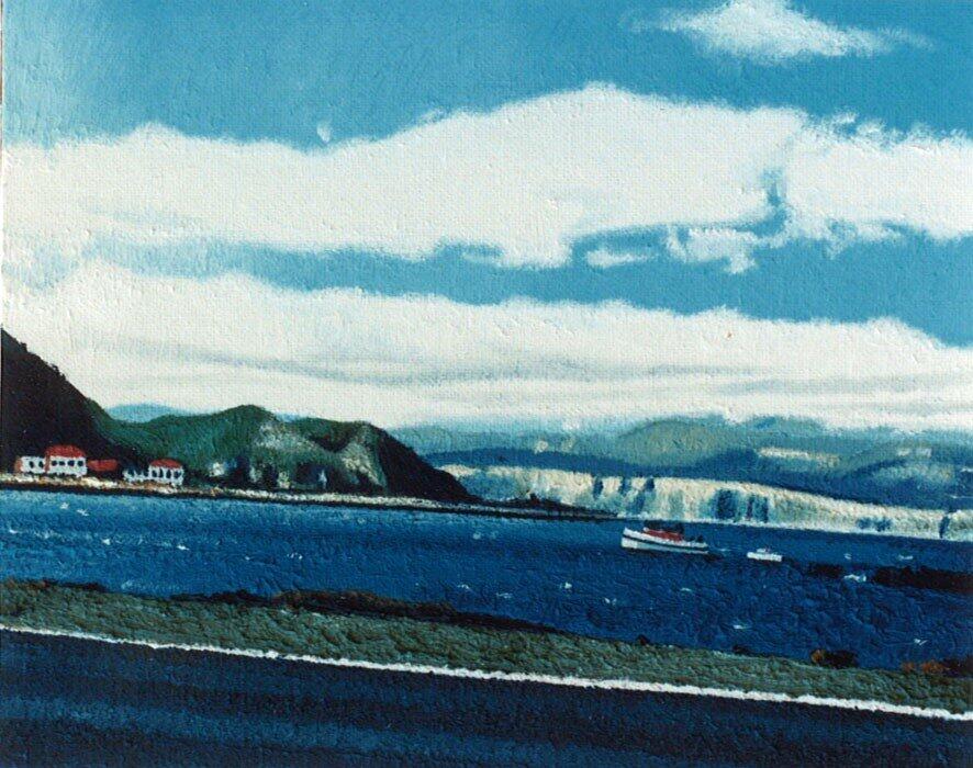 Island Bay 1 - oil painting by Julie Podstolski