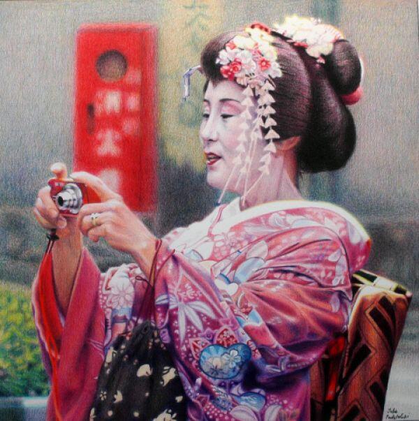 A Moment Caught - drawing by Julie Podstolski