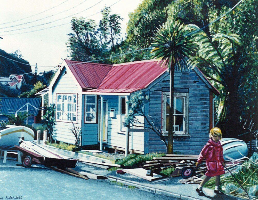 Alicia in Aro Valley oil painting by Julie Podstolski