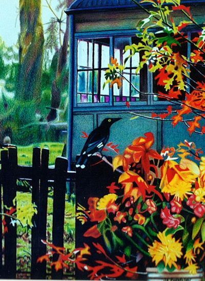 Flames of Autumn - drawing by Julie Podstolski
