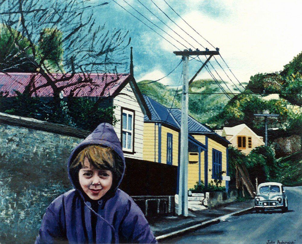 Aro Valley Winter - an oil painting by Julie Podstolski