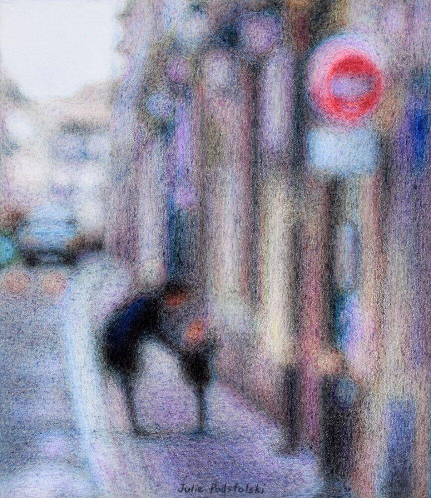 Just a Moment - drawing by Julie Podstolski