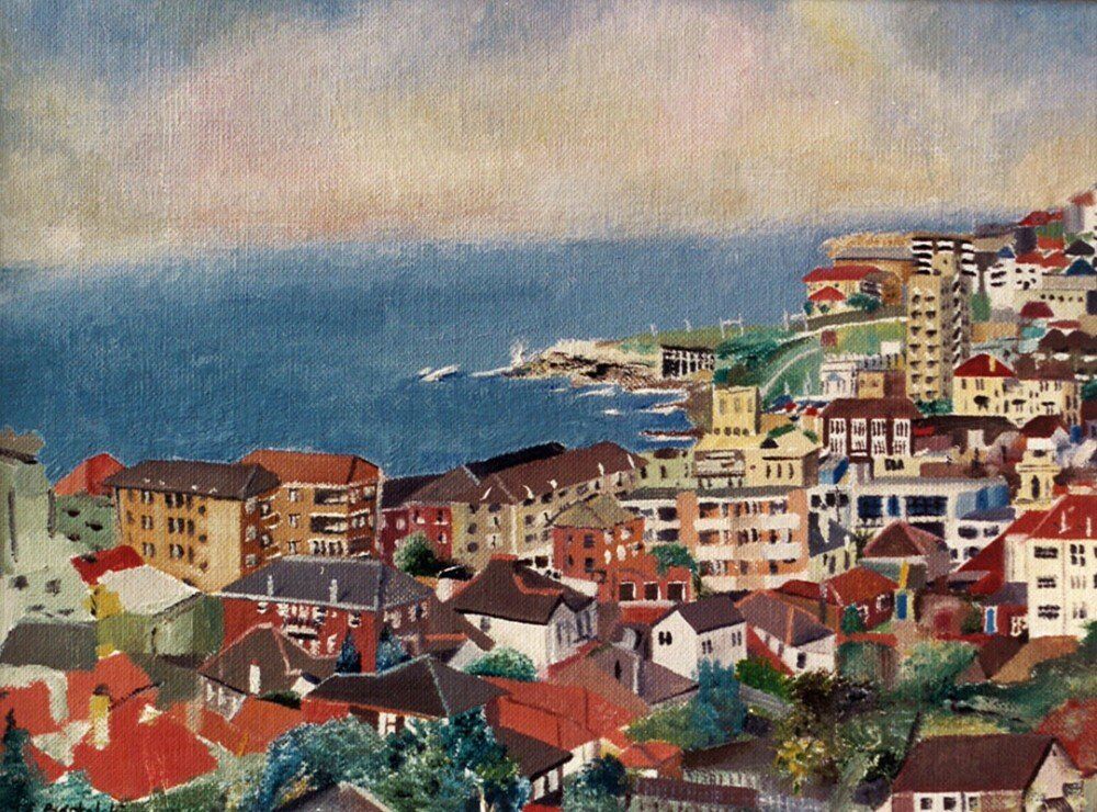 Coogee-scape oil painting by Julie Podstolski