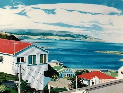 Island Bay Northerly - oil painting by Julie Podstolski